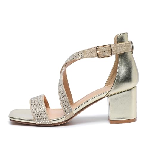 4189vKgpurL.jpg Women's 2.5 Inch Low Heel Ankle Strap Dressy Sandals 301