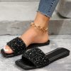 418Fpbm-XqL.jpg Women's Sparkly Jeweled Flat Sandals Dressy Open Toe Glitter Shiny Slippers Slip-on Shoes