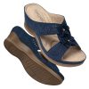 418Mp0XiYXL.jpg Womens Wedge Sandals Leather: Dressy Sandal, Rubber Sole, Comfortable Walking, Casual Slip on Summer Shoes, Size 5-11