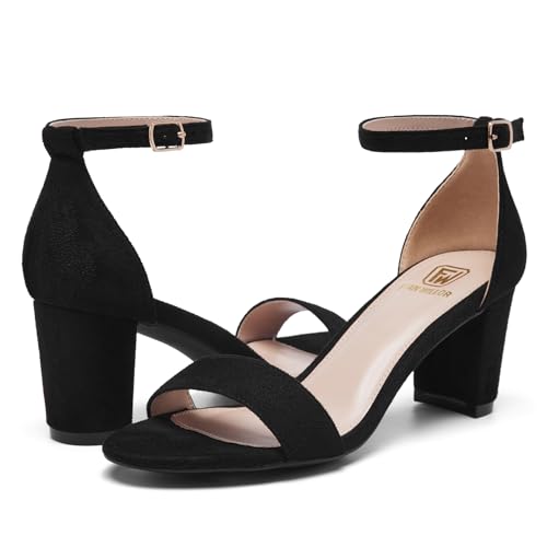 419HLVFbRtL.jpg Women Open Toe Low Chunky Short Heels Ankle Strap Block Heel Sandals Party Dress Wedding Pump Shoes