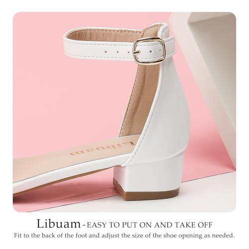419x5r5y3fL.jpg Girls fashion Sandals Heels Dress Pump Ankle Strap Open Toe Flower Girl Wedding Party for Little Big Kid