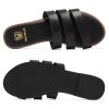 41AmS8PwhOL.jpg Women's Flat Sandals Dressy Open Toe Round Toe Slide Sandals Comfortable Casual Beach Slip on Slippers for Summer