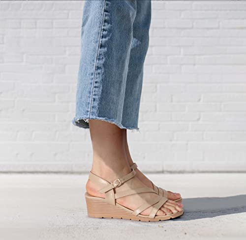 41B6rUTyXLL.jpg Wedge Sandals for Women Dressy: Summer Low Wedges Womens Comfortable Open Toe Sandal