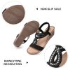 Wedge Sandals for Women Dressy: Low Wedge Sandals Women Comfortable Dressy Walking - Summer Casual Elastic Strappy Open Toe