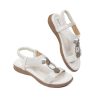 41HZdLUVf7L.jpg Clearance Women Flat Sandals wide-fit Arch Support Boho Braided Sandals Comfort Walking Beach Ankle Elastic Summer Shoes Black
