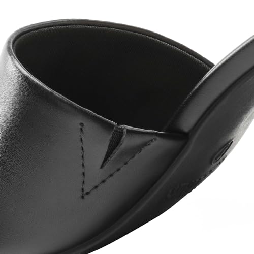 41IEO5flkoL.jpg Women's Square Open Toe Heels Sandals Low Block Chunky Heeled Sandals Slide Sandals Slip on Comfortable Casual Pumps Shoes