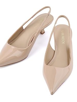 Slingback Heels for Women Low Heels Dress Shoes Kitten Pumps Dressy Heeled Sandals Wide Width Fashion Casual Shoes