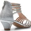 41JUciikiVL.jpg Girl's Cute Adorable Strappy Glitter Open Toe Heel Sandals - Adjustable buckle