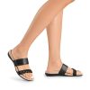 41JrRmFmYL.jpg Women's Arch Support Slides Flat Sandals Soft Cushion Slippers With Adjustable Straps