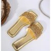 41L89DlQvLL.jpg Women's Rhinestone Sandals Glitter Strappy Sequin Shoes Square Toe Sparkly Flat Sandals