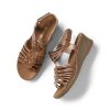 Women's Comfortable Strappy Low Heel Open Toe Slip-On Wedge Sandals Arch Support for Summer Dressy Shoes