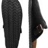 41LYzAN0dkL.jpg Women Clogs-Comfortable Mules Slippers Sandals Nurse Shoes Unisex for Men-Cushioned Footed Flannel-Lined Upper