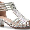 41Ml0wiyziL.jpg Girl's Cute Adorable Strappy Glitter Open Toe Heel Sandals - Adjustable buckle