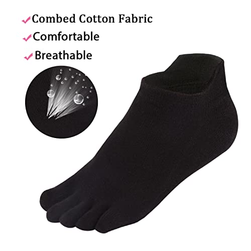41O28phvt3L.jpg Toe Socks No Show Running Five Finger Socks for Men Women(3 Pairs/4 Pairs)