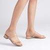 41Onw7zDFL.jpg Women's Slides Heels Slip On Low Block Sandals Two Strap Open Round Toe Chunky Casual Summer Mules Shoes