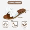 41Qujncxf2L.jpg Women's Bow Knot Slides Open Toe Flat Sandals Summer Slip On Slippers
