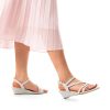 Strappy Wrapped Dressy Wedge Sandals, Comfortable Ankle Strap Open Toe Evening Dress Wedding Dance Summer Shoes