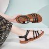 41VVDbGIluL.jpg Womens Sandals Flats Shoes - Comfortable Summer Dressy Casual Ankle Elastic Slip on Walking Beach Sandal