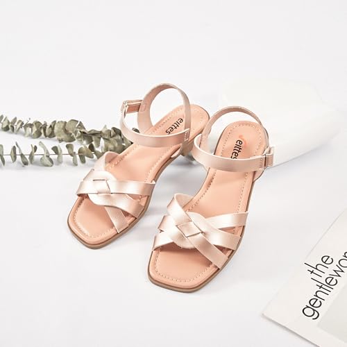 41WgdNoaxtL.jpg Women's Flat Slide Sandals - Casual Classic Simple Strappy Slip on Flat Summer Sandals.