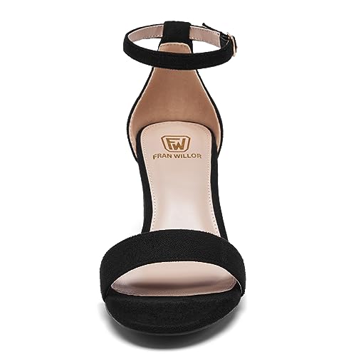 41a1z64yt5L.jpg Women Open Toe Low Chunky Short Heels Ankle Strap Block Heel Sandals Party Dress Wedding Pump Shoes