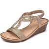 41euAopvU7L.jpg Wedge Sandals for Women Dressy: Summer Low Wedges Comfortable Open Toe Sandals