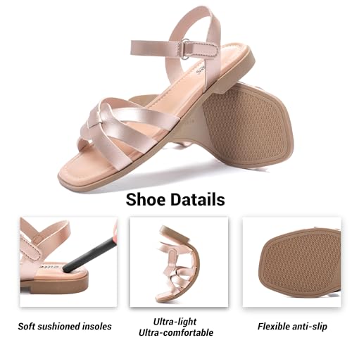 41ez7dm1SLL.jpg Women's Flat Slide Sandals - Casual Classic Simple Strappy Slip on Flat Summer Sandals.