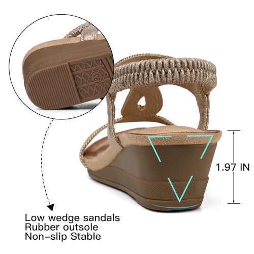 41gHVztQQAL.jpg Womens Sandals Wedge Low: Wedge Sandal Women Dressy Summer