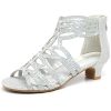 41gkomWKaPL.jpg Girls High Heels Dress Pump Sandals Glitter Wedding Flower Party Princess Shoes for Kids Toddler