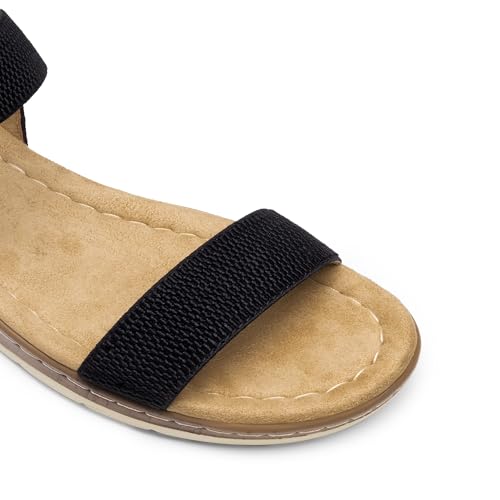 41goz9UGlwL.jpg Women's Comfortable Dressy Cork Low Wedge Heels Cute Summer One Band Casual Flat Sandals with Adjustable Ankle Strap