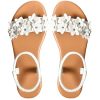 41hFwSn-c6L.jpg Women's Summer Sandals Flower Leather Flat Sandals with Ankle Strap