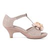 41hgjTJYiUL.jpg Girls Sandals Low Heel Dress Pump Ankle T Strap Flower Shoes Toddler/Little Kid/Big Kid