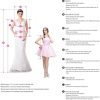 41idiubZ5aL.jpg Women's Floral Lace Appliques 3/4 Sleeve Mother of The Bride Dresses Long V Neck Formal Dresses with Pockets YZTS028