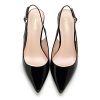 41jO5Xm2lL.jpg Low Kitten Heels Women's Slingback Dressy Pumps Pointed Closed Toe Ankle Strap Elegant Wedding Pumps Formal Comfortable Shoes