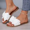 41k5Uo0A1bL.jpg Women's Bow Knot Slides Open Toe Flat Sandals Summer Slip On Slippers