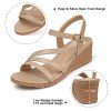 41kXiMElaL.jpg Wedge Sandals for Women Dressy: Summer Low Wedges Womens Comfortable Open Toe Sandal