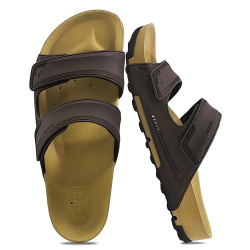 41kaN6dnbRL.jpg PIRO Unisex Orthoheel High Density Gel Slide Sandals Water Release Sole