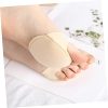 5 Pairs Toeless Toe Socks Cushion Half Socks for Women High Heels Sandals Invisible Foot Pads with and Relief Skin White Gray