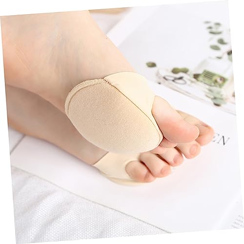 5 Pairs Toeless Toe Socks Cushion Half Socks for Women High Heels Sandals Invisible Foot Pads with and Relief Skin White Gray