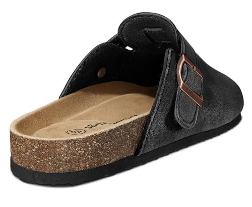 41oensjeFcL.jpg Women Clogs-Comfortable Mules Slippers Sandals Nurse Shoes Unisex for Men-Cushioned Footed Flannel-Lined Upper