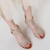 41s5t1Pa88L.jpg Wedges for Women Sandals Bohemia Open Toe Roman Low Heel Zipper Back Platform Summer Dress Women??s Beach Sandals