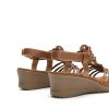 Women's Comfortable Strappy Low Heel Open Toe Slip-On Wedge Sandals Arch Support for Summer Dressy Shoes