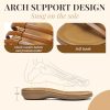 41uERqePjFL.jpg Womens Sandals Arch Support Summer Flat Gladiator Sandals Comfortable Beach Dressy Slides for Women