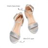 Girls Sandals Low Heel Dress Pump Ankle Strap Interchangeable Bow Flower Wedding Party Shoes for Little Kid/Big Kid