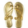 41yKxuNg20L.jpg Women's Metallic Open Toe Ring Sandals Summer Strappy Flat Sandals