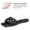 Braided Womens Sandals Square Open Toe Fashion Slide Sandals Women Dressy Summer Flat Beach 2025 Size 6-11