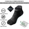 Toe Socks for Men/Women, COOLMAX Five Finger Socks, High Performance Athletic Toe Socks No Show (3Pairs)