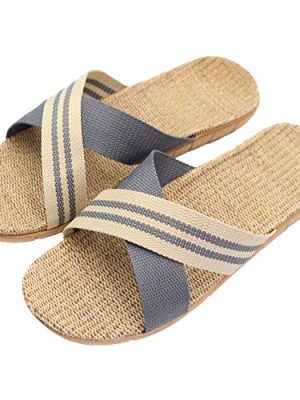 Fashion Unisex Linen Summer Beach Shoes Skidproof Indoor Slippers
