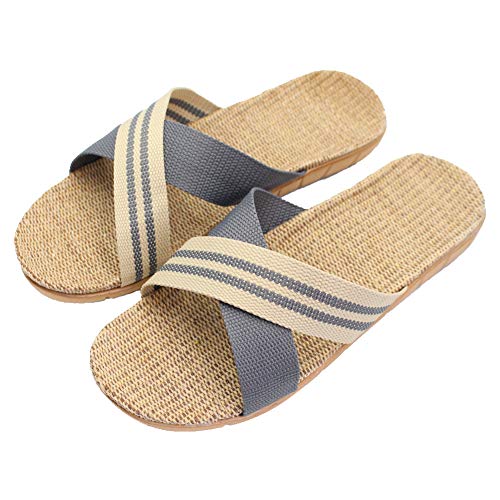 512aYitjo9L.jpg Fashion Unisex Linen Summer Beach Shoes Skidproof Indoor Slippers