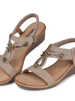 Womens Sandals Wedge Low: Wedge Sandal Women Dressy Summer
