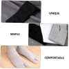 6 Pairs Breathable Two Toe Socks for Men and Women Comfortable Supple Crew Stockings with Skid Design Fit in White Black and